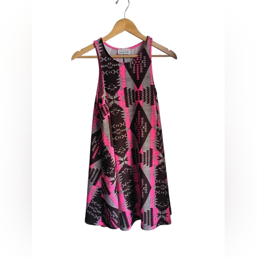 Chico Pink And Black Mini Dress Size Small